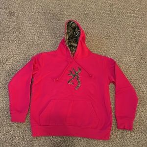 Browning hot pink camo sweatshirt AND browning buck scarf